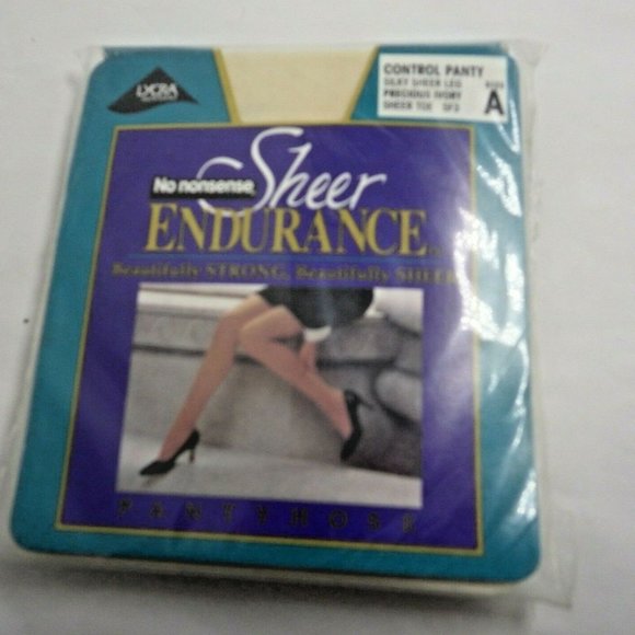 No nonsense Sheer Endurance Pantyhose Control Top Size A Ivory Wedding - Picture 1 of 2